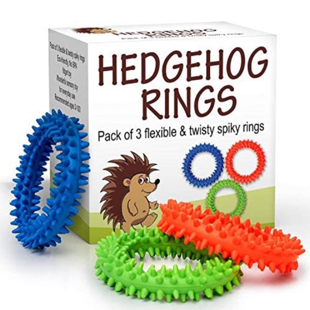 🆕 Sensory Ring and Fidget Toy 3 Pack | Soft, Flexible Ring and Rubber Spikes